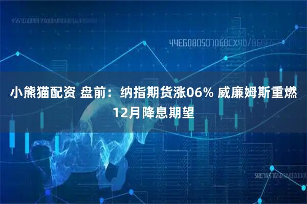 小熊猫配资 盘前:纳指期货涨06% 威廉姆斯重燃12月降息期望